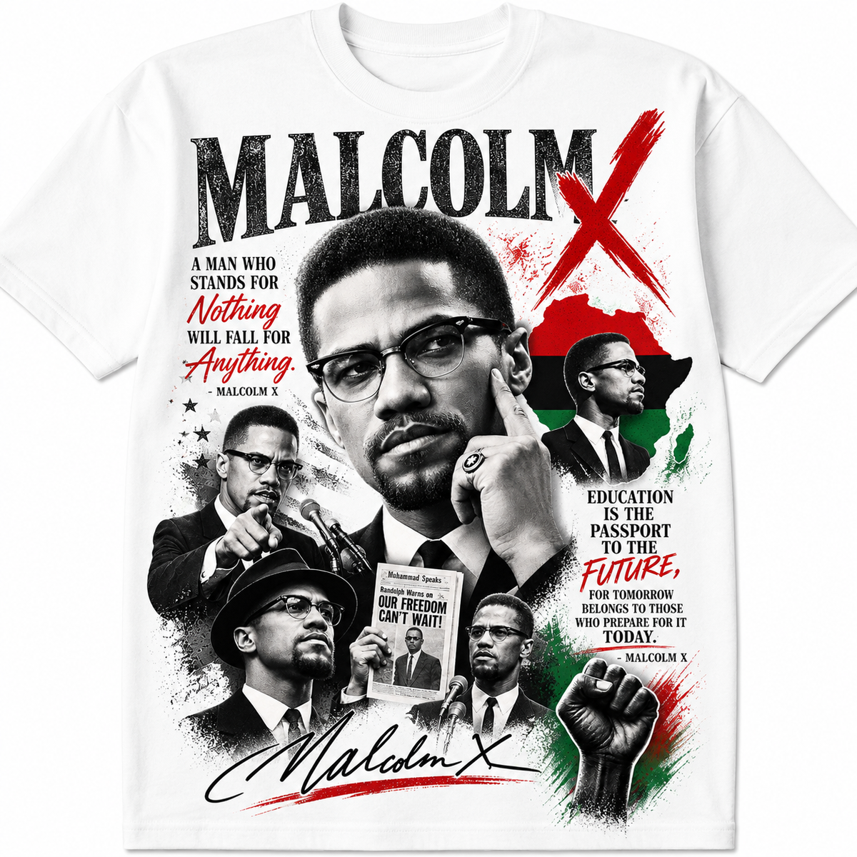 Malcom X Graphic T-Shirt(Unisex)