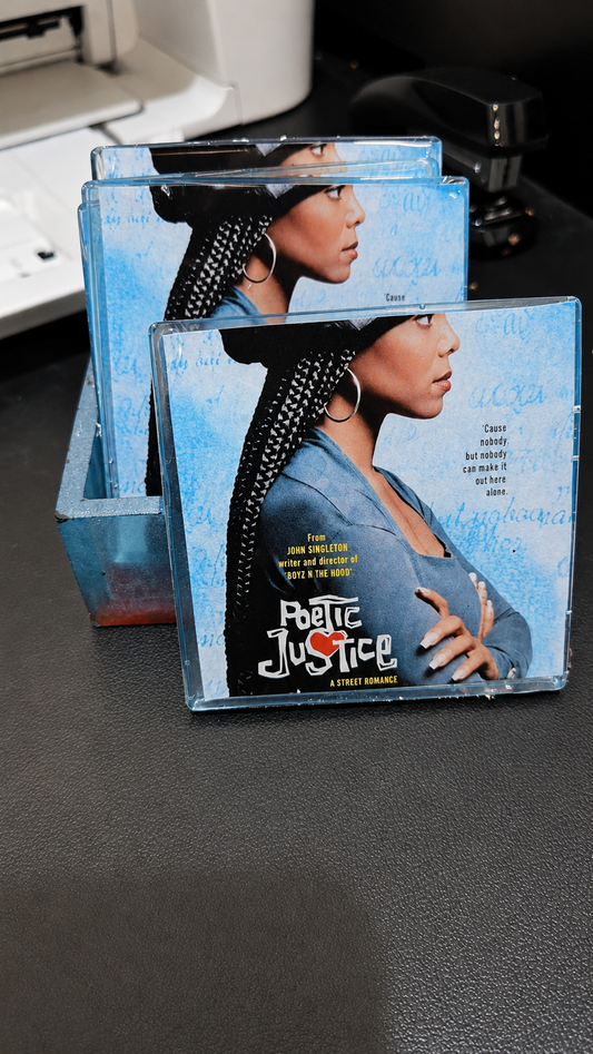 Poetic Justice Coaster Set(5pc) with holder
