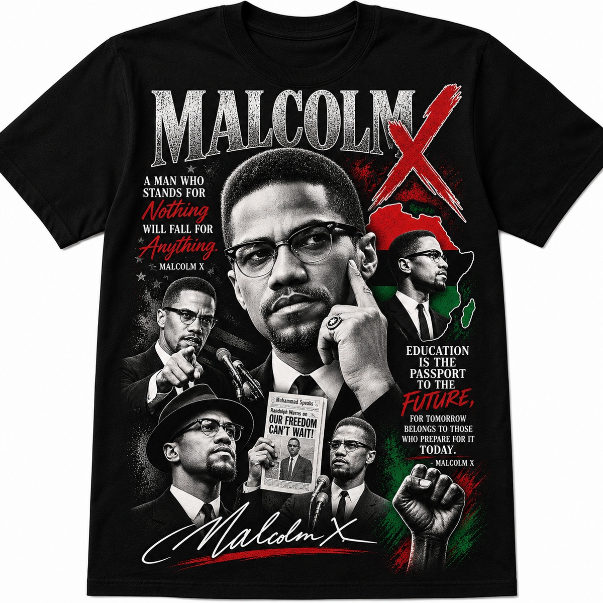 Malcom X Graphic T-Shirt(Unisex)